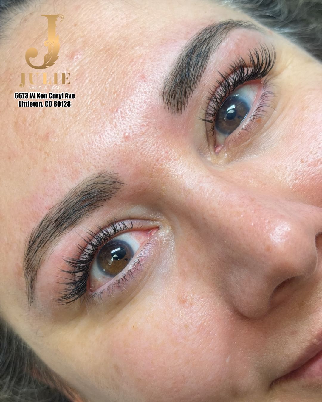 Before and after eyelashes and eyebrows tint